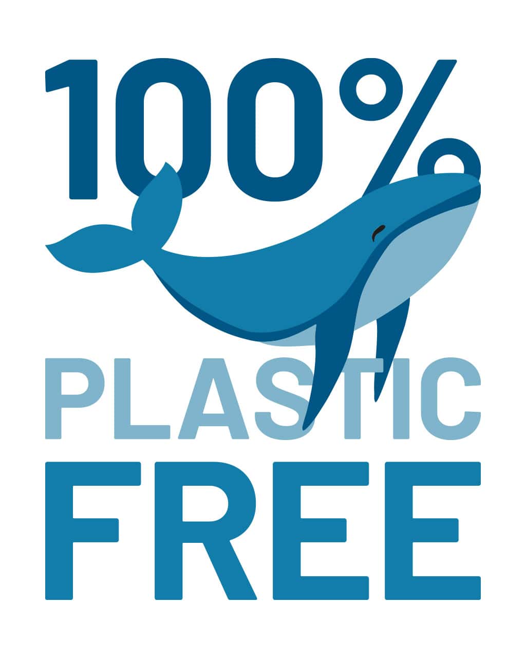 图例 one 鲸鱼,100% 不含塑料